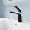 Anzzi 1-Handle Bathroom Faucet in Matte Black and Chrome L-AZ903MB-CH